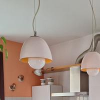 2 LAMPADE A SOSPENSIONE IN VETRO 