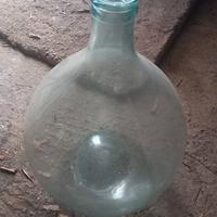 capasa damigiana brocca vino vetro decupage 