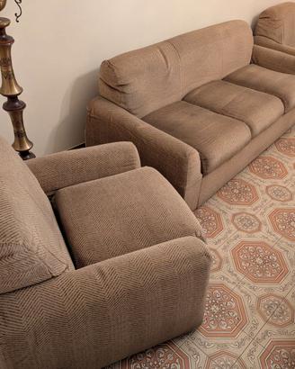 Divano letto con 2 poltrone anni 70