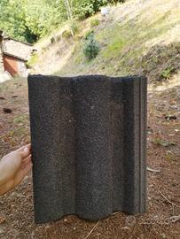 Tegola doppia Romana in cemento 33 x 42 cm granito