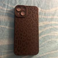 cover nera leopardata per iphone 14