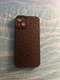 cover nera leopardata per iphone 14