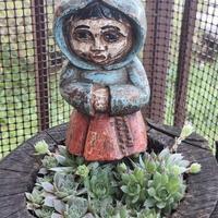 Scultura bambino monaco vintage anni '60