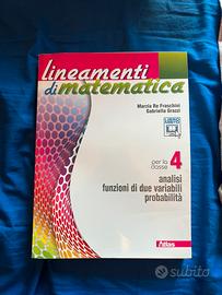 Lineamenti di matematica 4