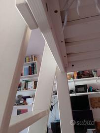 Letto soppalco mordente bianco ikea