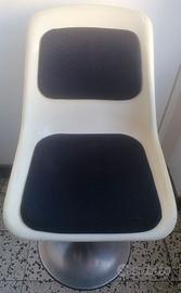 Poltroncina girevole design anni '80 marca Proinco