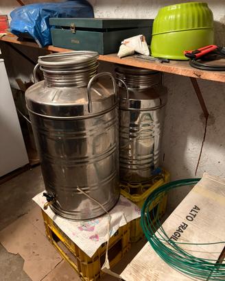 Bidone inox per olio di oliva