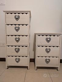 Piccole Cassettiere  stile Shabby Chic