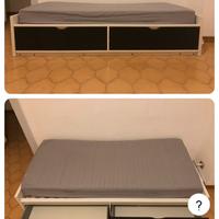 Struttura Letto singolo Ikea con 2 cassetti