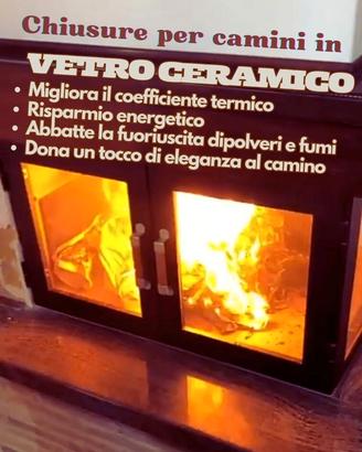 Chiusure per camini e vetri per stufe,legna pellet