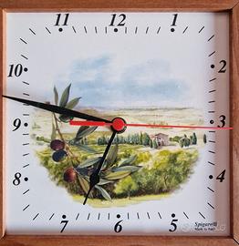 Orologio ceramica e legno di ciliegio
