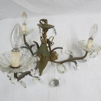 Lampadario Vintage a 3 Luci con Pendenti bello