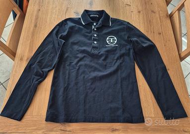 Polo maniche lunghe nera Papeete TG M