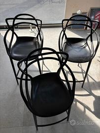 Sgabello Kartell Masters Stool h99 Nero