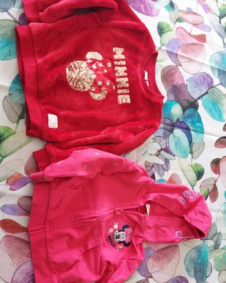 Due felpe minnie bambina