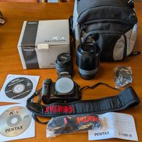 Kit Reflex Pentax K-X + 2 obiettivi + borsa
