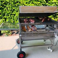 Churrasco con spiedo - barbecue in acciaio inox