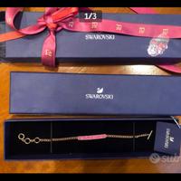 Bracciale SWAROSKY colore oro e brillantini rosa