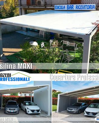 Gazebo pensilina casa 6x4 copertura pesante PVC
