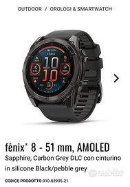 Garmin Fenix 8-51 mm, Sapphire, Carbon Grey DLC