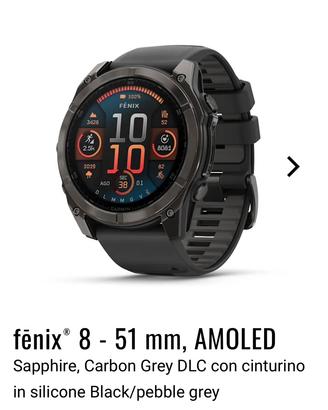 Garmin Fenix 8-51 mm, Sapphire, Carbon Grey DLC