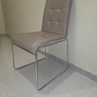 6 eleganti sedie in pelle