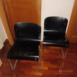 Set 4 Sedie Cantilever Vintage Anni 70 - Acciaio C