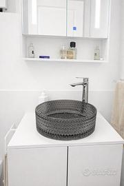 Set mobili bagno sospesi bianchi