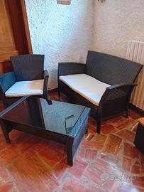 salottino in rattan