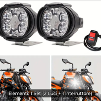 Coppia fari a led per moto con interruttore. Faro