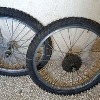 Ruote con copertone kenda 20x1.95,raggi di ricambi