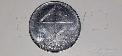 MONETA 100 LIRE GUGLIELMO MARCONI 1974