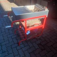 barbecue a gas  acciaio su ruote