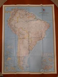 Mappa politica del Sud America. 100 cm x 77  cm. N