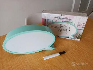 Lampada scrivibile a fumetto “Speech bubble light