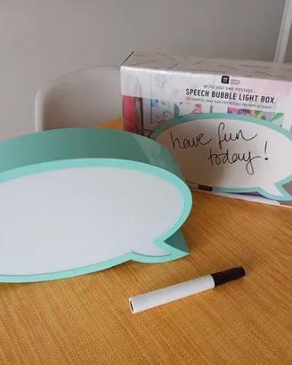 Lampada scrivibile a fumetto “Speech bubble light