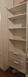 Libreria con cassetti / Scaffale bianco