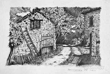 "Angolo di Frassineti" disegno di L. Mesini