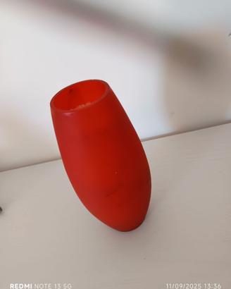 Vaso vetro rosso ikea