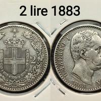 2 lire 1883 Argento 