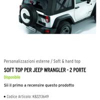 soft top originale mopar 