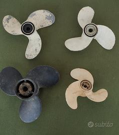 Lotto 4 eliche per imbarcazioni 3 pale metalliche