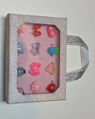 Set 12 Anelli Bambina con scatola