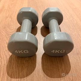 Coppia manubri palestra 4 kg