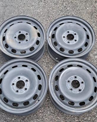 4 - CERCHI IN FERRO FORD 6X15 5X108 ET52,5 CB 63,4