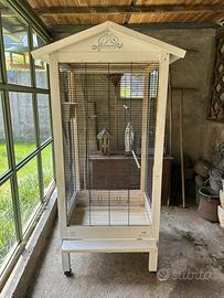 Voliera per uccelli + accessori