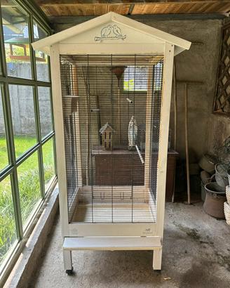 Voliera per uccelli + accessori