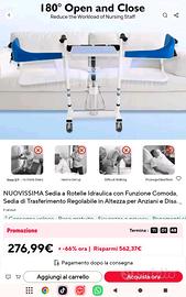 Sedia per anziani e disabili 
