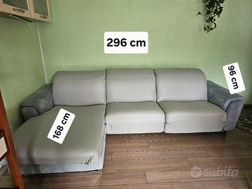 Divano 3 sedute maxi penisola relax elettrico 