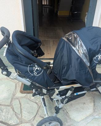 passeggino gemellare Jane tre ruote